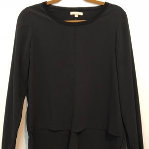 Skies Are Blue Long Sleeve Black Top